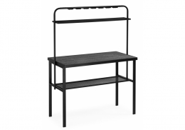 Барный стол Сари 120х50х171 дпк графит / черный (125x50x171)