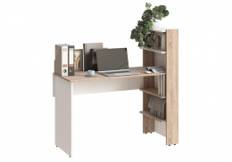 Компьютерный стол Арлет сонома / белый (53,4x122)