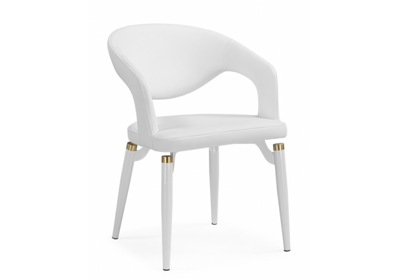 Стул на металлокаркасе Palma white / white and gold (55x60x78). 